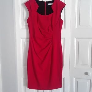 Calvin Klein Red Sneath Dress Size 4